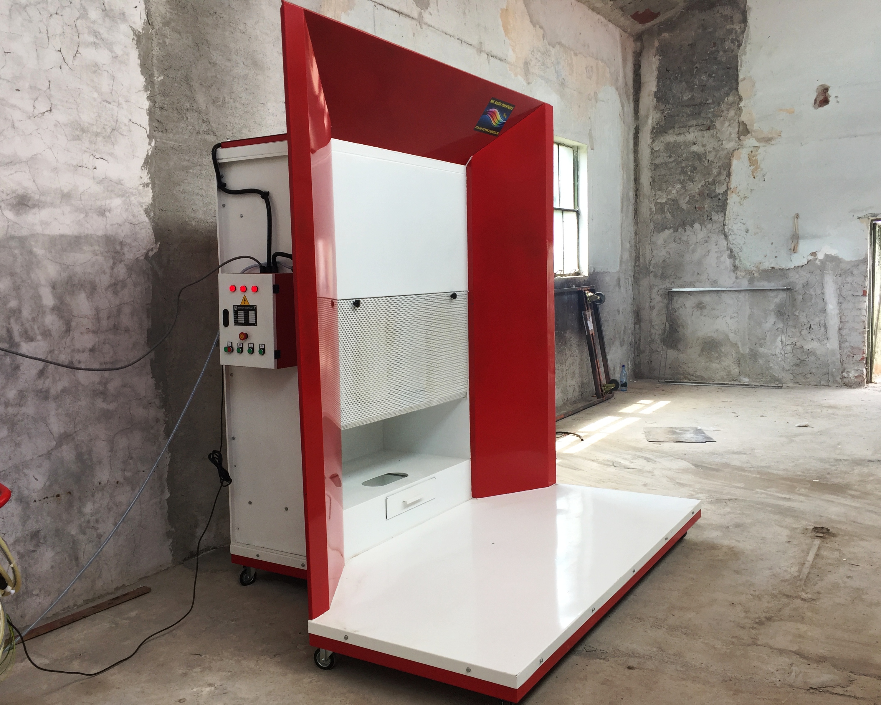 open-type-powder-coating-booth