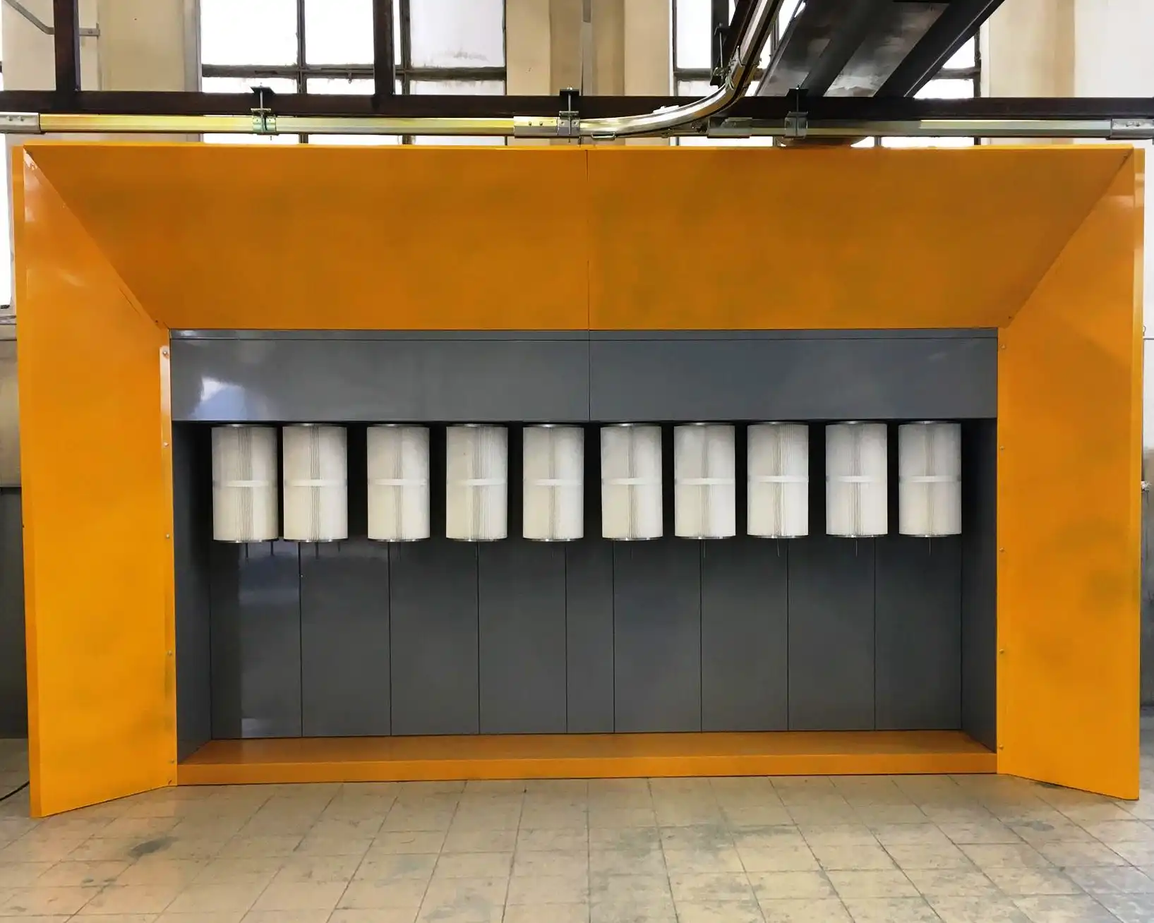 open-powder-coating-booth-wall-type