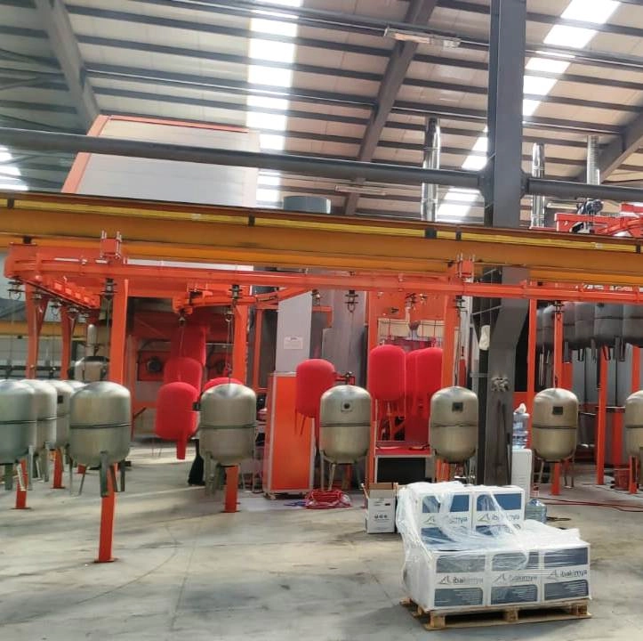 pressure tanks automatic powder coating line
