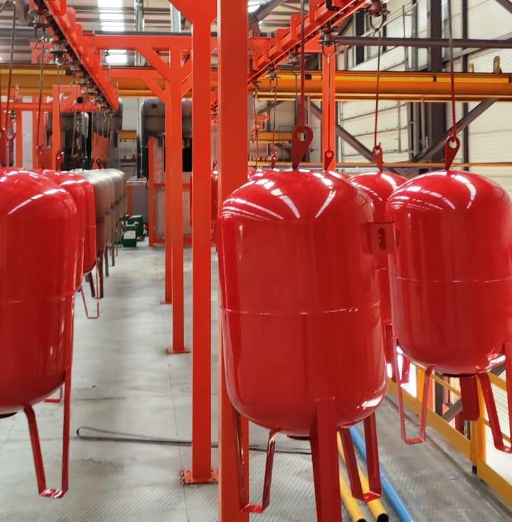 automatic powder coating line expansion tanks and vessels